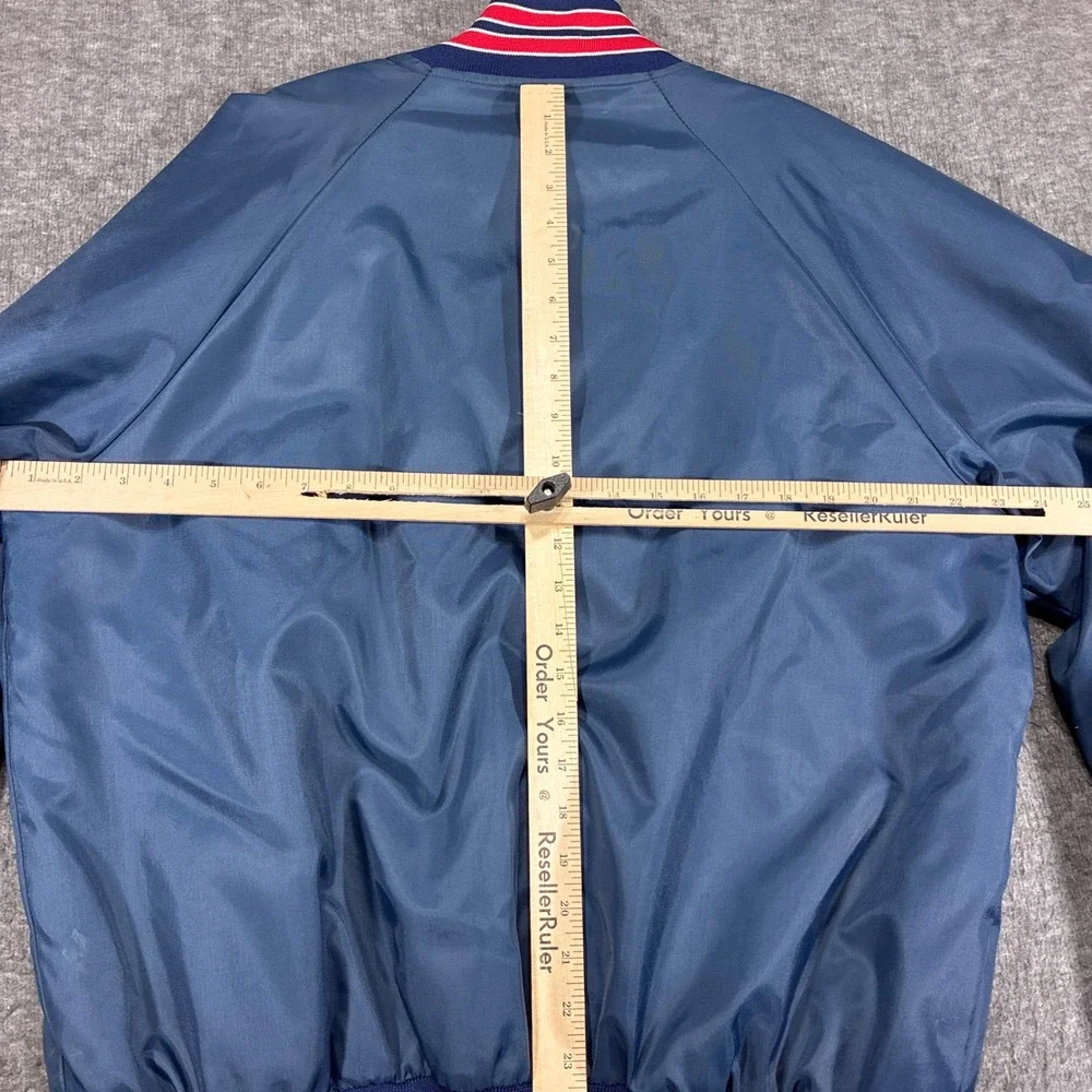 Vintage‎ Parker Paint Jacket Hartwell Sports Bomber Men Large Blue 80s USA Made